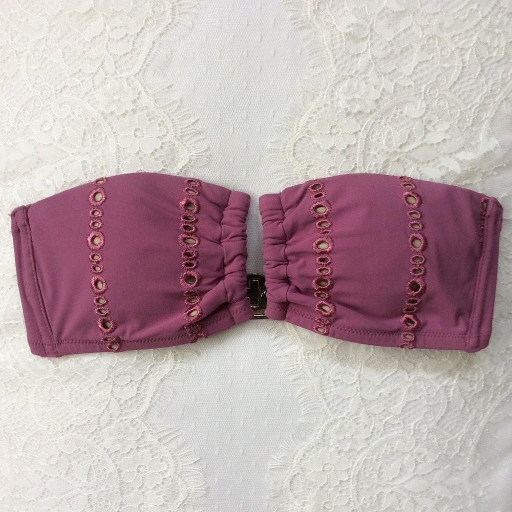 Victoria's Secret Purple Eyelet Bandeau XS